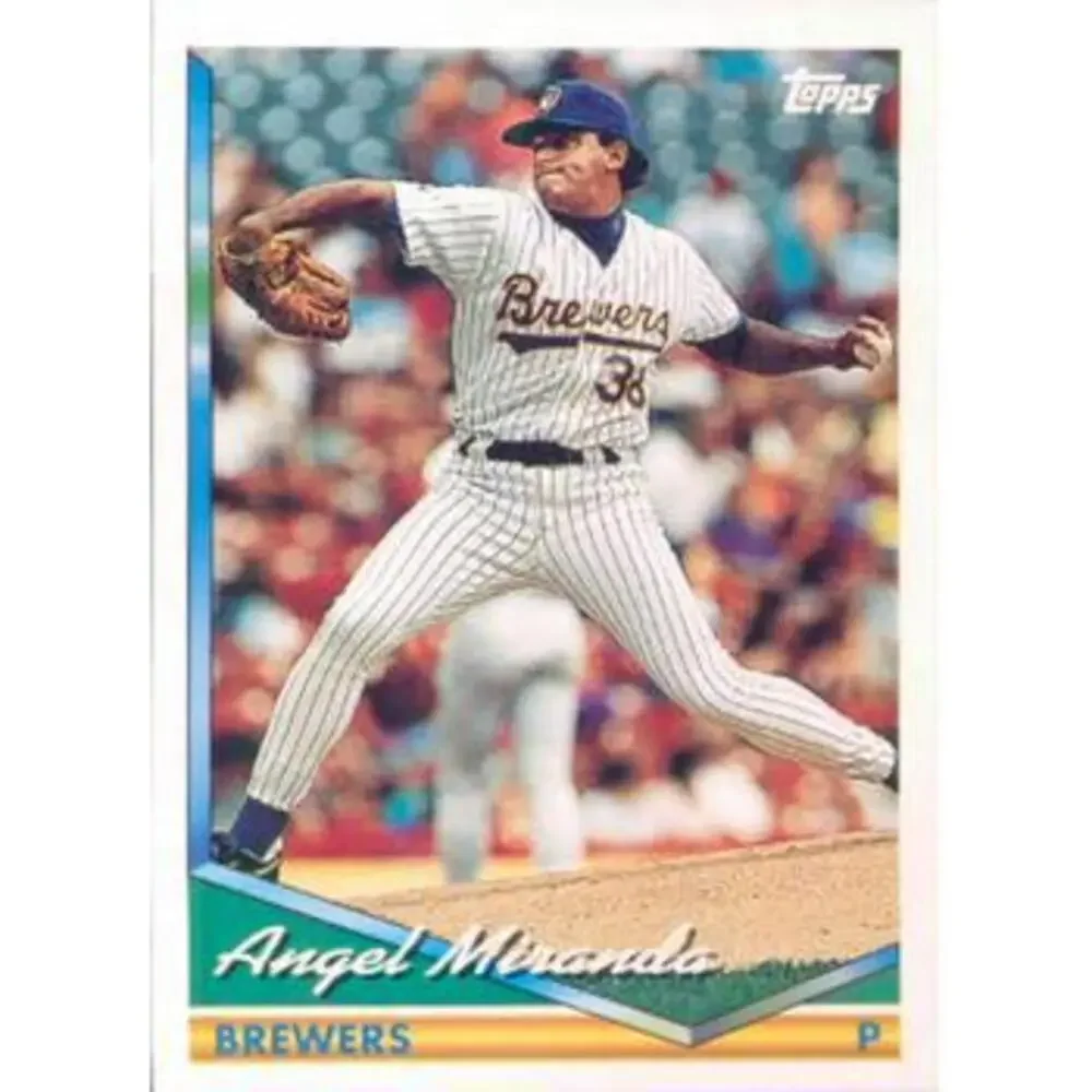 1994 Topps Angel Miranda RC, UER # 709 Milwaukee Brewers